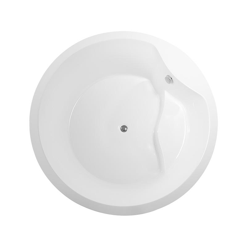 Bañera independiente de acrílico circular grande redonda para dos personas de 59”/1500 mm 6810