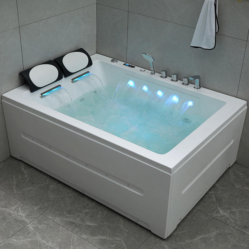 Bañera de hidromasaje rectangular con LED 1700 x 1250 mm para 2 personas